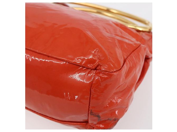Borsa Miu Miu Smalto 2 vie Arancione Oro Auth 152738 D'oro - vista 12