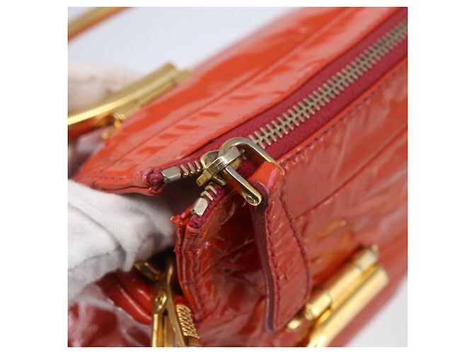 Borsa Miu Miu Smalto 2 vie Arancione Oro Auth 152738 D'oro - vista 17
