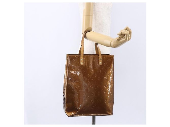LOUIS VUITTON Monogram Vernis Reade MM Hand Bag Bronze M91143 LV Auth ep12070 - view 21