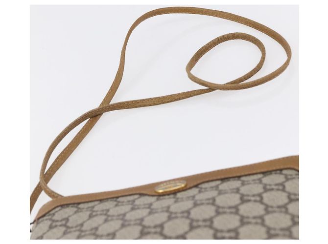 Borsa a Spalla GUCCI GG Plus Supreme PVC Beige Oro Auth th6453 D'oro - vista 8