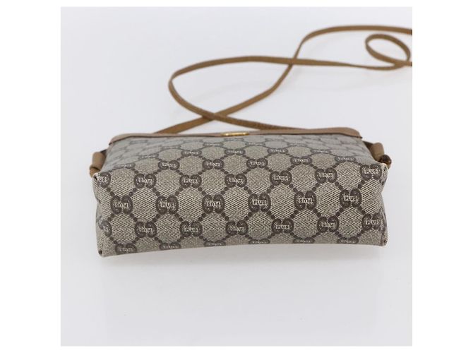 Borsa a Spalla GUCCI GG Plus Supreme PVC Beige Oro Auth th6453 D'oro - vista 9