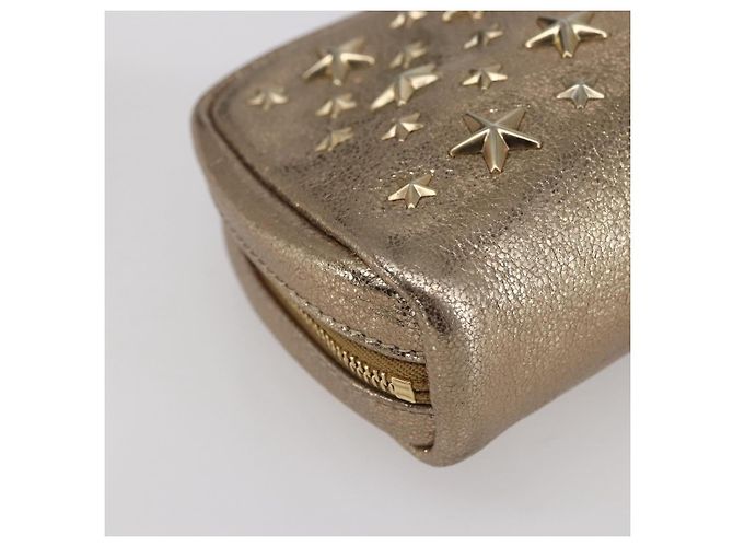 Pochette in pelle con borchie Jimmy Choo oro Auth BA8467 D'oro - vista 11