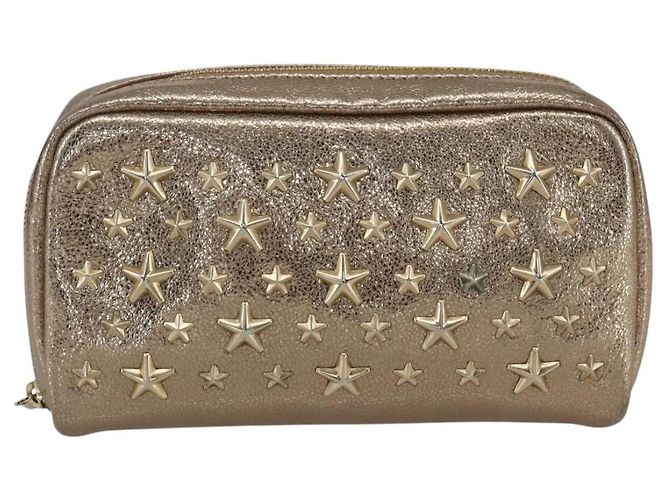 Pochette in pelle con borchie Jimmy Choo oro Auth BA8467 D'oro - vista 2