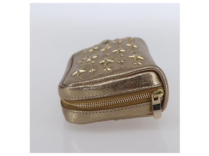Pochette in pelle con borchie Jimmy Choo oro Auth BA8467 D'oro - vista 4