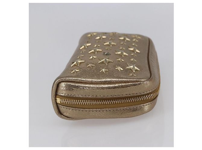 Pochette in pelle con borchie Jimmy Choo oro Auth BA8467 D'oro - vista 5
