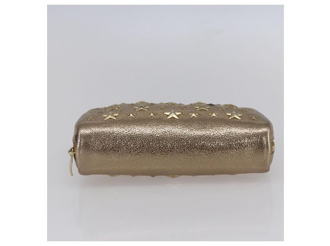 Pochette in pelle con borchie Jimmy Choo oro Auth BA8467 D'oro - vista 7