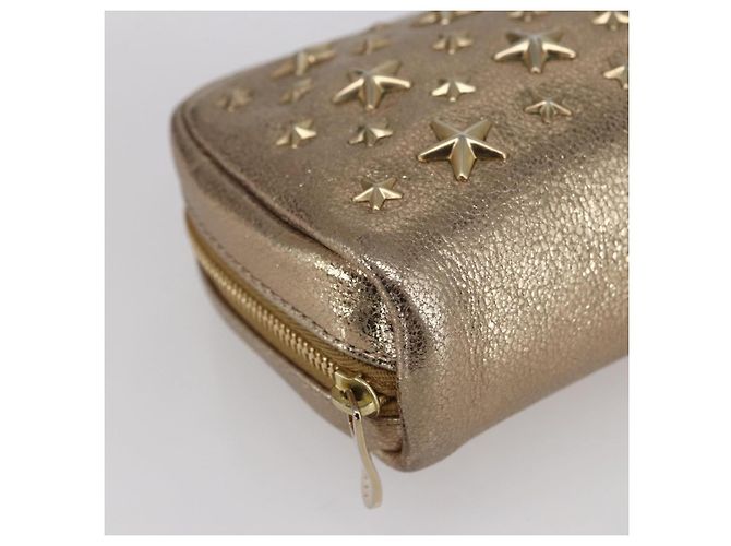 Pochette in pelle con borchie Jimmy Choo oro Auth BA8467 D'oro - vista 9