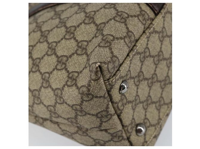 Gucci Borsa Tote GG Supreme in PVC beige argento 114595 Auth ep12164 - vista 11