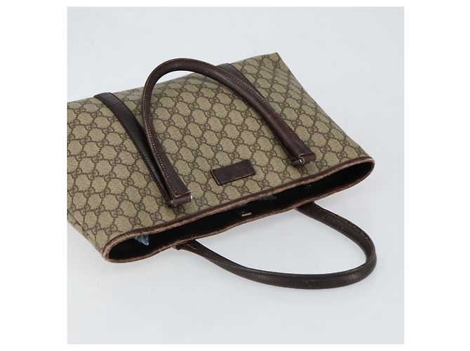 Gucci Borsa Tote GG Supreme in PVC beige argento 114595 Auth ep12164 - vista 6