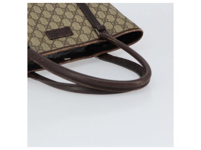 Gucci Borsa Tote GG Supreme in PVC beige argento 114595 Auth ep12164 - vista 7