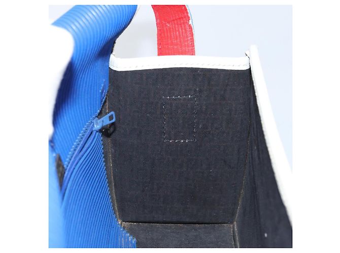 Borsa a Spalla FENDI in Gomma Blu Argento Autentica 142445 - vista 20