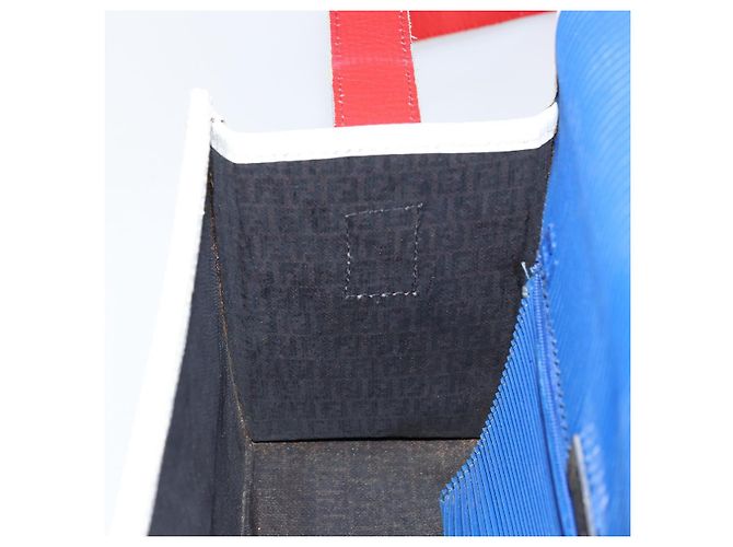 Borsa a Spalla FENDI in Gomma Blu Argento Autentica 142445 - vista 21