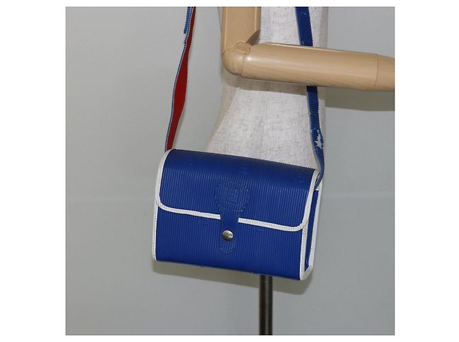Borsa a Spalla FENDI in Gomma Blu Argento Autentica 142445 - vista 23