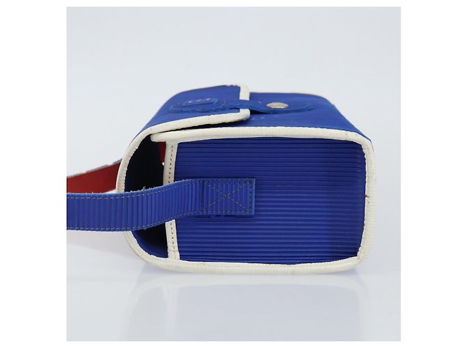 Borsa a Spalla FENDI in Gomma Blu Argento Autentica 142445 - vista 4