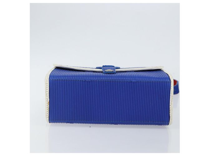 Borsa a Spalla FENDI in Gomma Blu Argento Autentica 142445 - vista 5