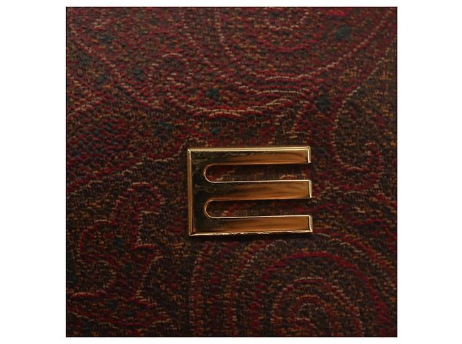 Borsa a mano ETRO in pelle PVC marrone e oro Auth am9050 D'oro - vista 17