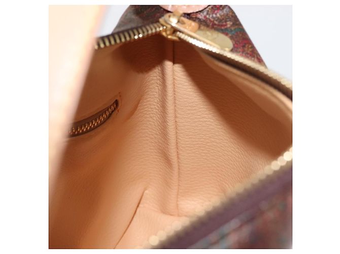 Borsa a mano ETRO in pelle PVC marrone e oro Auth am9050 D'oro - vista 19
