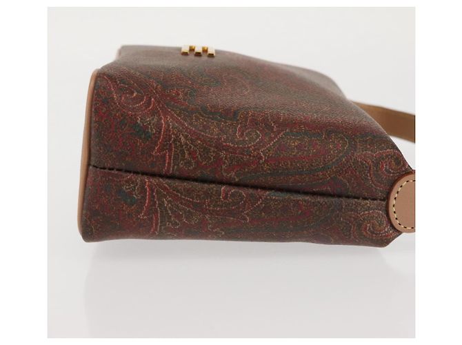Borsa a mano ETRO in pelle PVC marrone e oro Auth am9050 D'oro - vista 3