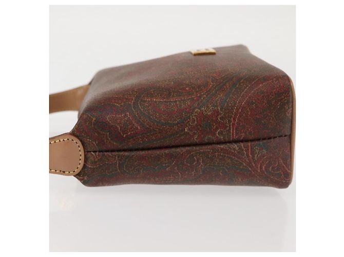 Borsa a mano ETRO in pelle PVC marrone e oro Auth am9050 D'oro - vista 4