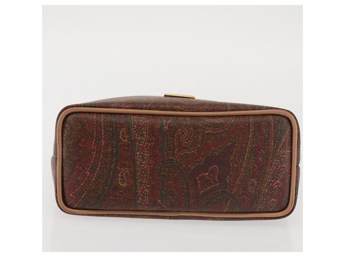Borsa a mano ETRO in pelle PVC marrone e oro Auth am9050 D'oro - vista 5