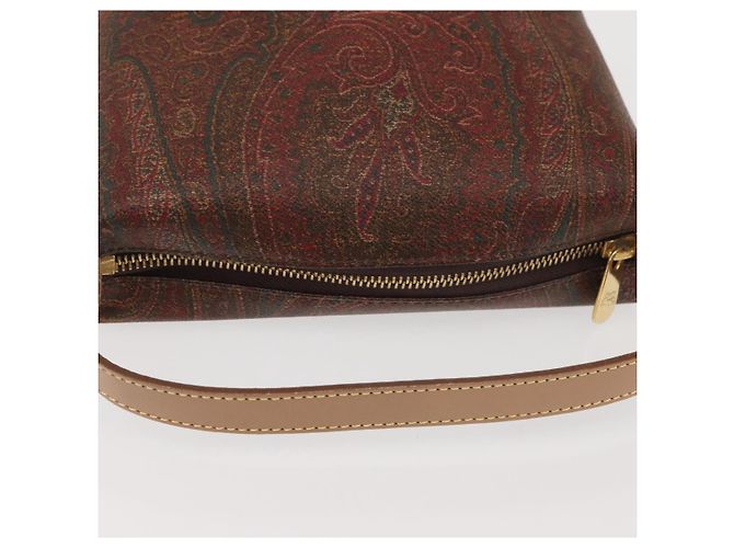 Borsa a mano ETRO in pelle PVC marrone e oro Auth am9050 D'oro - vista 6