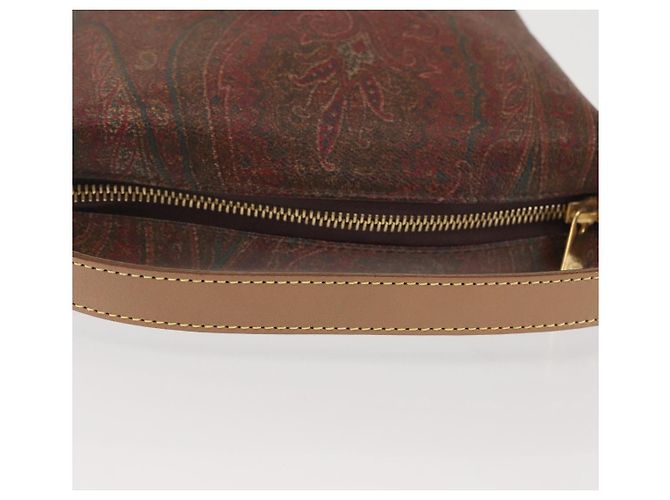 Borsa a mano ETRO in pelle PVC marrone e oro Auth am9050 D'oro - vista 7