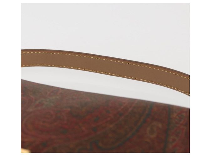 Borsa a mano ETRO in pelle PVC marrone e oro Auth am9050 D'oro - vista 8
