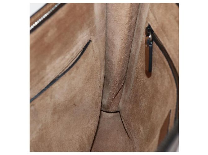 VALENTINO Borsa Clutch in Pelle Marrone Argento Autentica bs29681 - vista 18