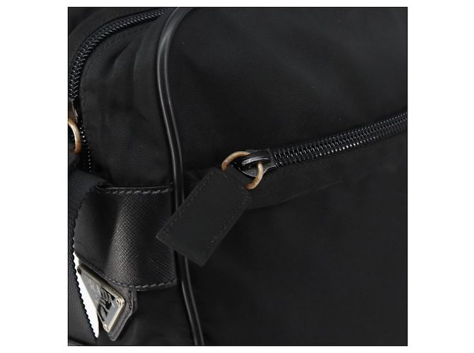 Borsa a Spalla PRADA Nylon Nera Argento Autentica 154524 Nero - vista 15