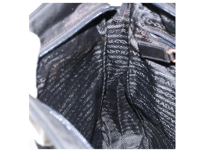 Borsa a Spalla PRADA Nylon Nera Argento Autentica 154524 Nero - vista 19