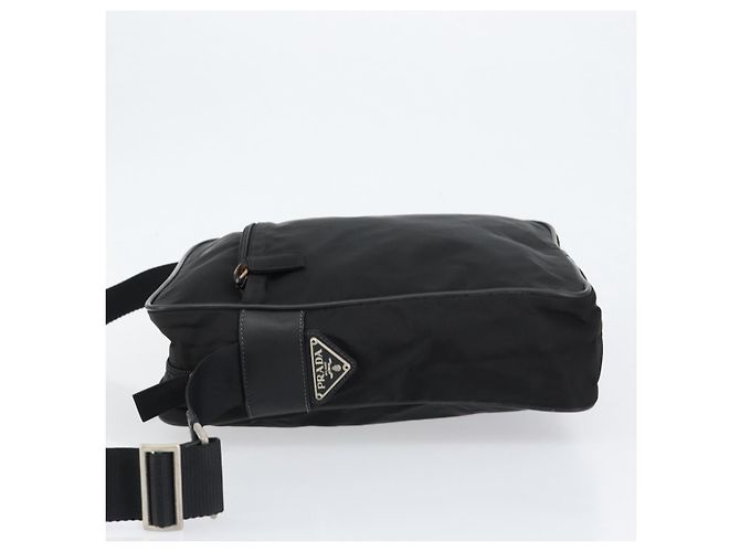 Borsa a Spalla PRADA Nylon Nera Argento Autentica 154524 Nero - vista 5