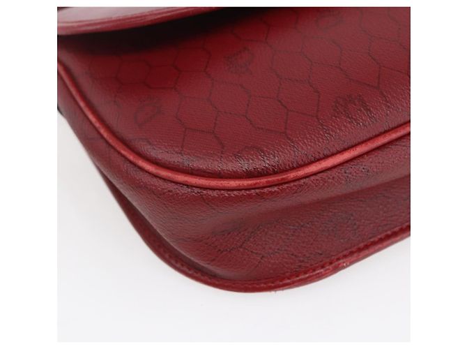 Borsa a spalla in tela a nido d'ape PVC rossa e oro Auth BA8404 Christian Dior Rosso D'oro - vista 11