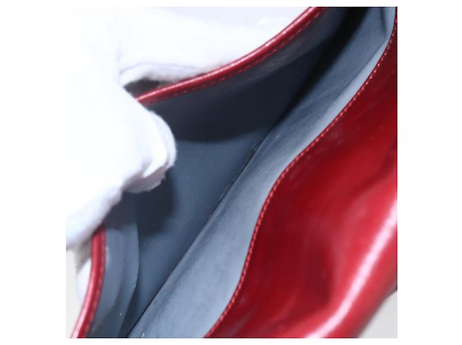 Borsa a spalla in tela a nido d'ape PVC rossa e oro Auth BA8404 Christian Dior Rosso D'oro - vista 20