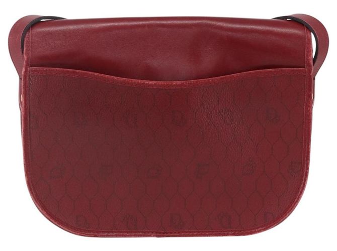 Borsa a spalla in tela a nido d'ape PVC rossa e oro Auth BA8404 Christian Dior Rosso D'oro - vista 3