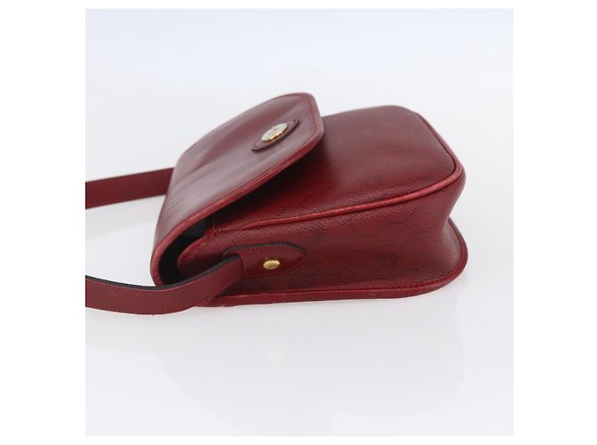 Borsa a spalla in tela a nido d'ape PVC rossa e oro Auth BA8404 Christian Dior Rosso D'oro - vista 4
