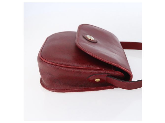Borsa a spalla in tela a nido d'ape PVC rossa e oro Auth BA8404 Christian Dior Rosso D'oro - vista 5