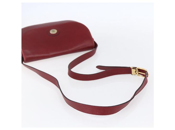 Borsa a spalla in tela a nido d'ape PVC rossa e oro Auth BA8404 Christian Dior Rosso D'oro - vista 7