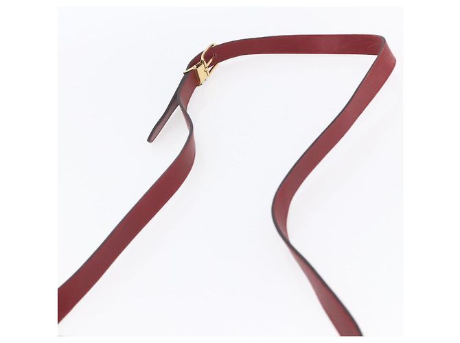 Borsa a spalla in tela a nido d'ape PVC rossa e oro Auth BA8404 Christian Dior Rosso D'oro - vista 8