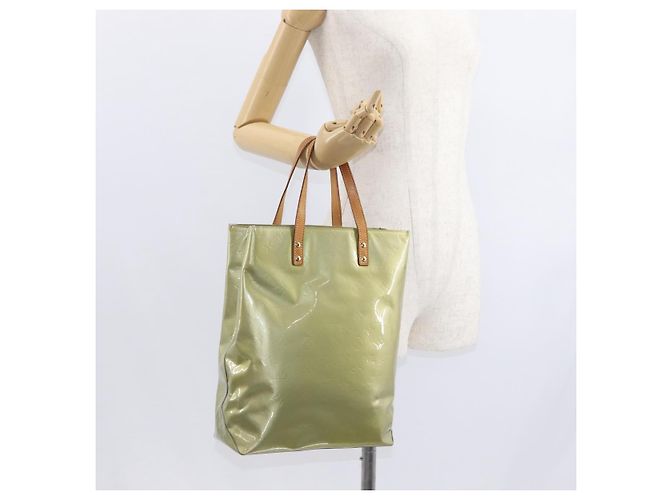 LOUIS VUITTON Borsa a mano Monogram Vernis Reade MM Grigio M91142 LV Auth 154344 - vista 22