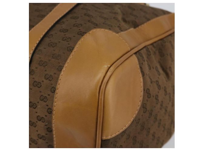 Gucci Borsa Boston Micro GG in tela beige e oro Auth ep11245 D'oro - vista 15
