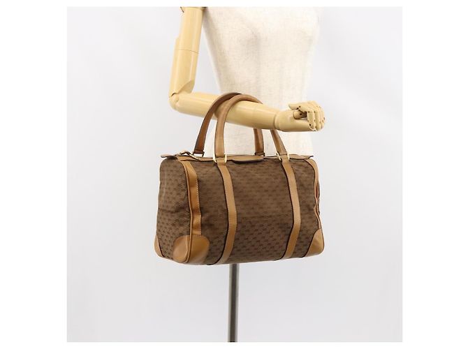 Gucci Borsa Boston Micro GG in tela beige e oro Auth ep11245 D'oro - vista 19