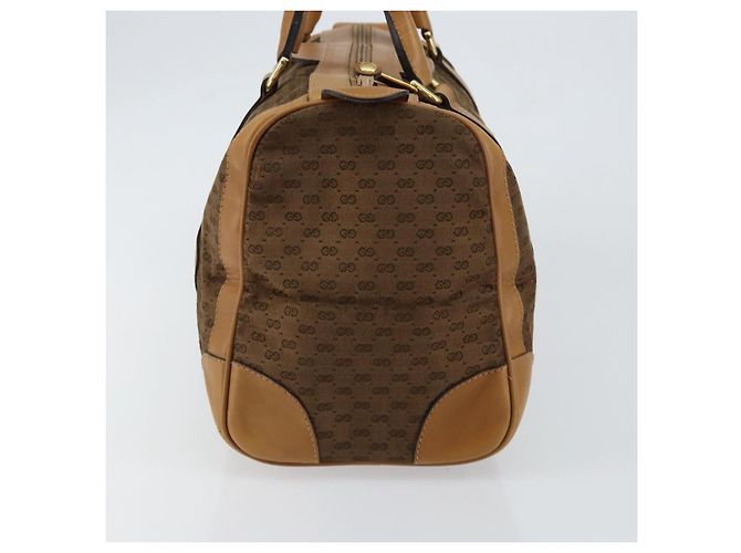 Gucci Borsa Boston Micro GG in tela beige e oro Auth ep11245 D'oro - vista 3