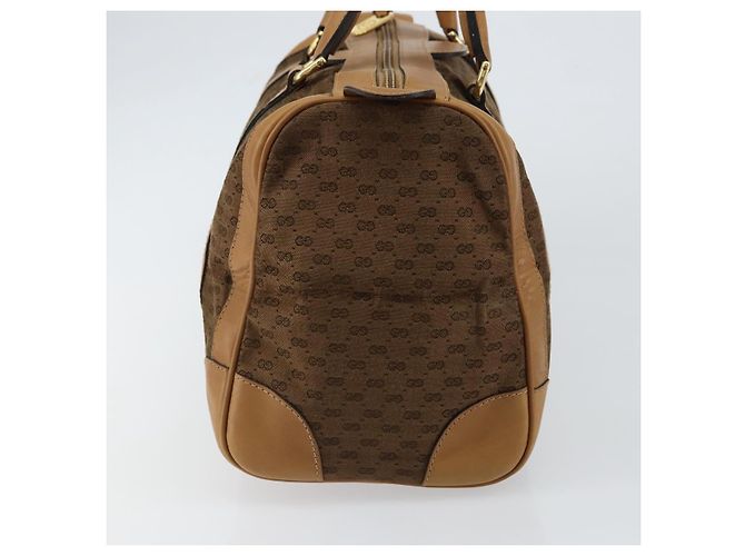 Gucci Borsa Boston Micro GG in tela beige e oro Auth ep11245 D'oro - vista 4