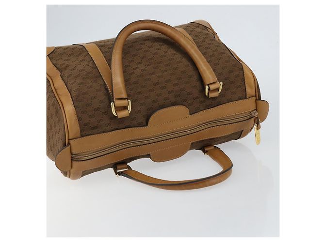 Gucci Borsa Boston Micro GG in tela beige e oro Auth ep11245 D'oro - vista 6
