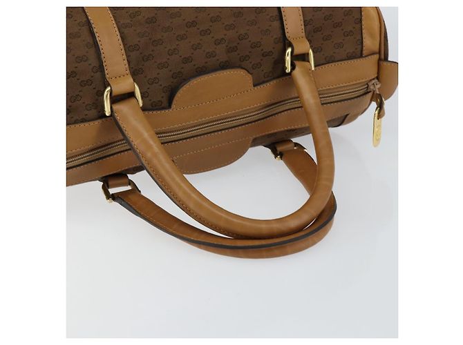 Gucci Borsa Boston Micro GG in tela beige e oro Auth ep11245 D'oro - vista 7