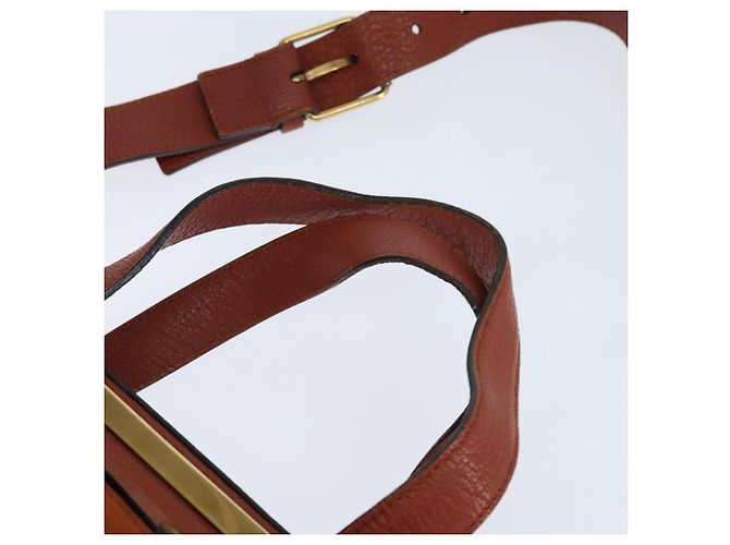 Chloé Borsa a Mano Chloe in Pelle 2 in 1 Arancione Oro Auth BA7366 D'oro - vista 14
