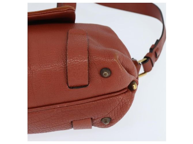 Chloé Borsa a Mano Chloe in Pelle 2 in 1 Arancione Oro Auth BA7366 D'oro - vista 16