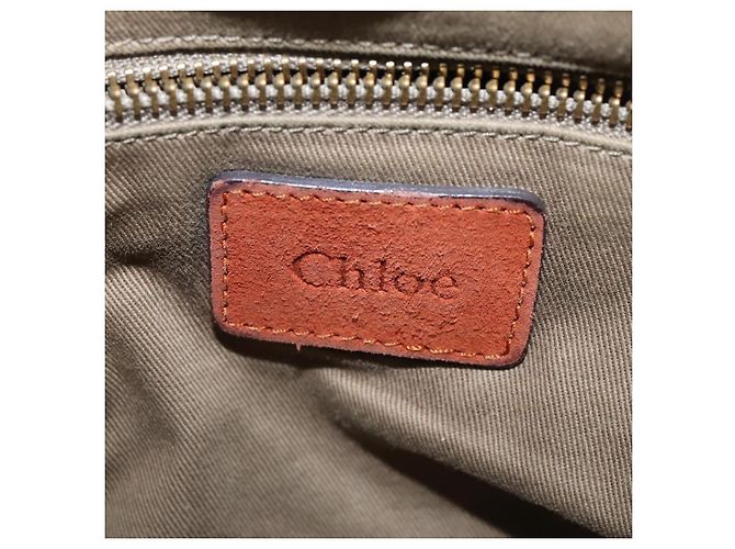 Chloé Borsa a Mano Chloe in Pelle 2 in 1 Arancione Oro Auth BA7366 D'oro - vista 19