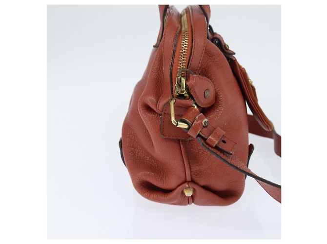 Chloé Borsa a Mano Chloe in Pelle 2 in 1 Arancione Oro Auth BA7366 D'oro - vista 3