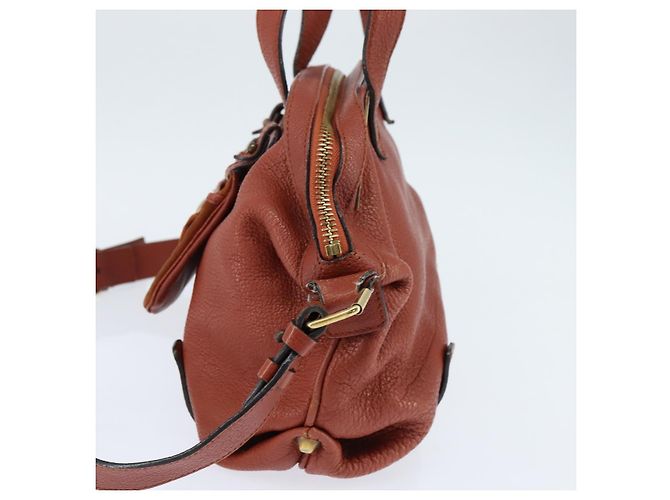 Chloé Borsa a Mano Chloe in Pelle 2 in 1 Arancione Oro Auth BA7366 D'oro - vista 4